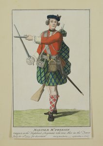Malcolm McPherson, Korporal im Black Watch Regiment, wegen Desertion erschossen, 1743