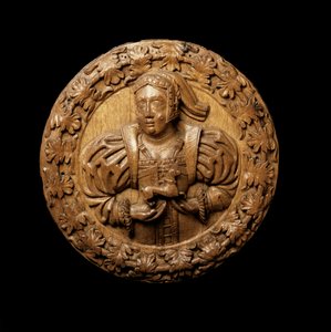 Rundel, gedacht als Darstellung von Margaret Tudor, von der Decke der Königlichen Präsenzkammer im Stirling Castle, 1540