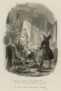 Szene aus Epistel an Doktor Arbuthnot, von Alexander Pope (Gravur) von Scottish School
