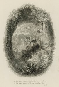 Szene aus Windsor Forest, von Alexander Pope (Gravur) von Scottish School