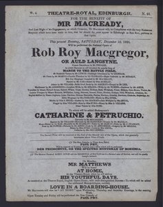 Theaterprogramm für das Theatre Royal, Edinburgh von Scottish School