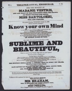 Theaterprogramm für das Theatre Royal, Edinburgh von Scottish School