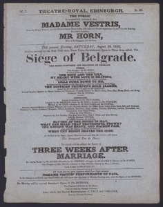 Theaterprogramm für das Theatre Royal, Edinburgh, 23. August 1823 von Scottish School