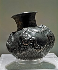 Skythische Kunst: Silbernes Ritualgefäß aus dem 7.-6. Jahrhundert v. Chr. von Scythian