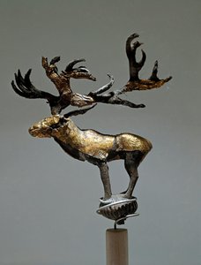 Skythische Kunst: Ornament, das einen Hirsch darstellt. Aus Altai, 5. - 3. Jahrhundert v. Chr. von Scythian