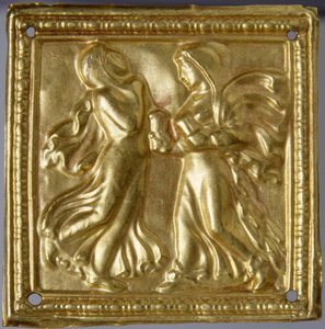 Kunst der Steppen - Skythische Kunst: Quadratische Platte mit Tänzern von Scythian