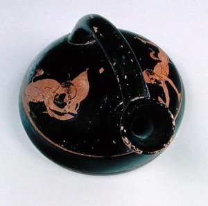 Attische rotfigurige Askos, aus Grab II in Nymphaeum auf der Krim, ca. 430 v. Chr. von Scythian