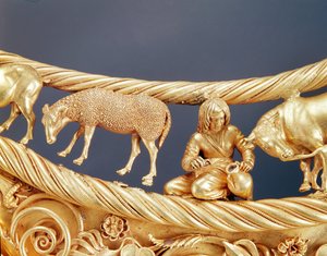 Schafsmelken, (Detail)