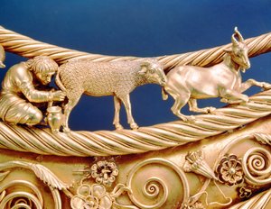 Skythe melkt ein Schaf, (Detail)
