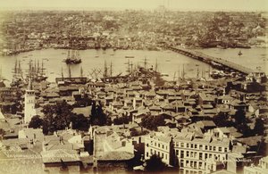 Panorama mit Blick auf Istanbul und den Bosporus, ca. 1890 von Sebah and Joaillier