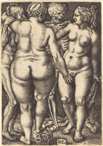Tod und drei nackte Frauen