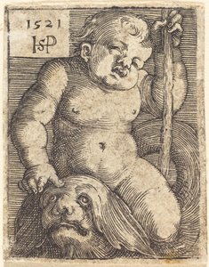 Genius auf einem Delfin von Sebald Beham