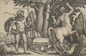 Herkules tötet Nessus, aus Die Arbeiten des Herkules, 1542