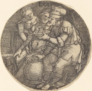 Lot und seine Töchter von Sebald Beham