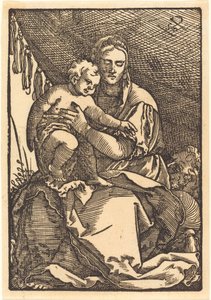 Madonna mit Kind unter einem Baldachin von Sebald Beham