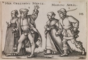 „März und April“ aus der Serie „Das Fest der Bauern oder Die zwölf Monate“ von Sebald Beham