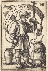 Bauer auf dem Markt [links]