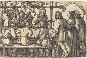 Bauernfest von Sebald Beham