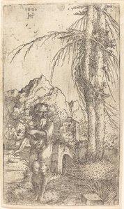 Heiliger Hieronymus in einer Landschaft von Sebald Beham