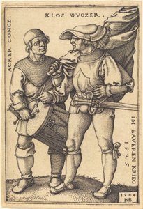 Fahnenträger und Trommler von Sebald Beham