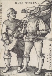 Fahnenträger und Trommler, 1544 von Sebald Beham
