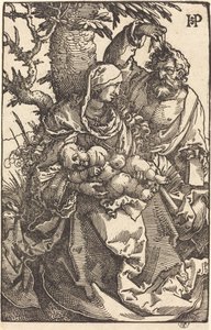 Die Heilige Familie unter einem Baum von Sebald Beham
