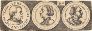 Drei Medaillen mit Porträts von Sebald Beham