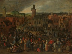 Markttag in einer flämischen Stadt von Sebastiaen Vrancx