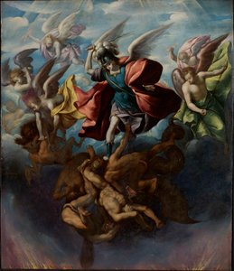 Der Sturz der rebellischen Engel, um 1650 von Sebastian Lopez de Arteaga