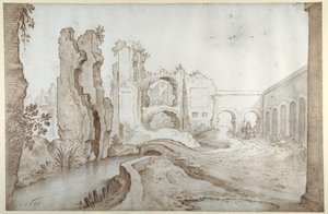 Ruinen der Thermen des Titus von Sebastian Vrancx