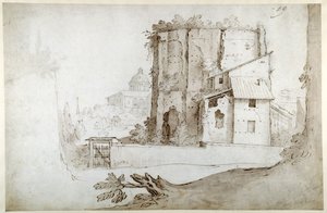 Ruinen auf dem Celio mit der Kirche SS. Giovanni e Paolo von Sebastian Vrancx
