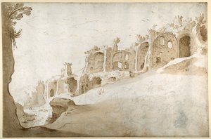 Ruinen auf dem Palatin: die Domus Augustanus und der Palast von Septimius Severus