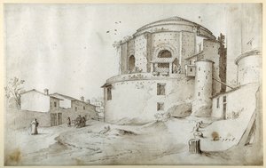 S. Maria della Febbre mit der Grabkapelle von Sixtus IV und der Mauer des alten St. Peter, Rom