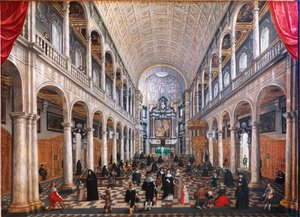 Ansicht des Inneren der Jesuitenkirche in Antwerpen von Sebastian Vrancx