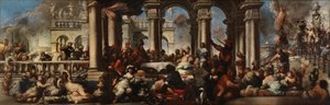 Das Bankett der Kleopatra, 1660 von Sebastiano Mazzoni