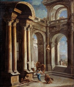 Die Heilung des Blinden von Jericho von Sebastiano Ricci