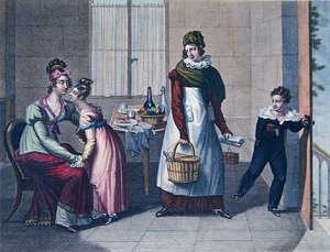 Der Aufbruch zur Schule, frühes 19. Jahrhundert von Sebastien (after) Coeure