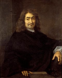 Vermutetes Porträt des Philosophen René Descartes (1596-1650). Gemälde von Sébastien Bourdon (1616-1671) 17. Jahrhundert