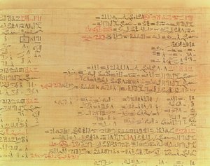 Detail des Rhind-Mathematik-Papyrus von Second Intermediate Period Egyptian