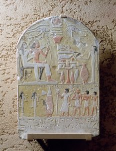 Grabstele von Tembu (bemalter Kalkstein)
