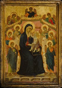 Madonna und Kind mit neun Engeln, ca. 1315 von Segna di Buonaventura