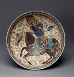 Schale mit Prinz zu Pferd aus Iran von Seljuq Dynasty Seljuq Dynasty