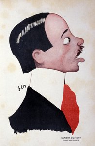 Porträt von Alberto Santos-Dumont (1873-1932), brasilianischer Ingenieur und Luftfahrtpionier von Sem (1863-1934) von Sem