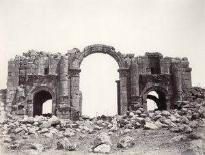 Hadrianischer Bogen in Jerash, 1867 von Sergeant Henry Phillips