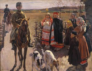 Jäger mit Borzois, 1913