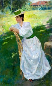 Porträt einer Frau von Sergei Arsenevich Vinogradov