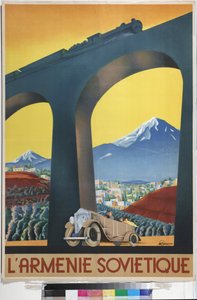 Sowjetarmenien (Plakat der Intourist-Gesellschaft) - Igumnov, Sergei Dmitrievich (1900-1942) - 1935 - Farblithographie - Russische Staatsbibliothek, Moskau von Sergei Dmitrievich Igumnov