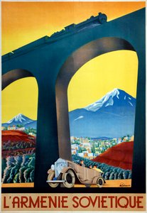 Sowjetarmenien-Poster der Intourist-Gesellschaft von Sergei Dmitrievich Igumnov