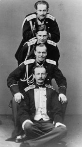 Großfürsten Alexander Alexandrowitsch und Wladimir Alexandrowitsch von Russland, ca. 1870-1875