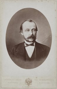 Porträt von Graf Dmitry Andreyevich Tolstoy, 1823-1889, 1887 von Sergei Lvovich Levitsky